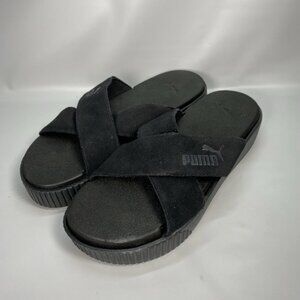 PUMA Women's Platform Slide Sandals - Black - US Size 10.5 - Comfort